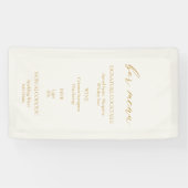 Elegant Ivory Wedding Bar Menu Banner  (Horizontal)