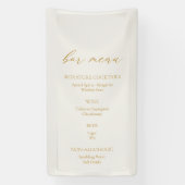 Elegant Ivory Wedding Bar Menu Banner  (Vertikal)