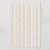 Elegant Ivory Wedding Invitation with Pattern Back Einladung (Rückseite)