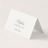 Elegant Ivory Wedding Place Card  (Vorderseite)