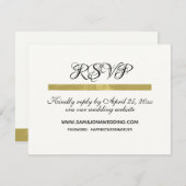 Elegant Ivory Wedding RSVP (Vorne/Hinten)
