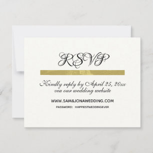 Elegant Ivory Wedding RSVP