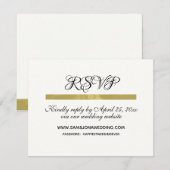Elegant Ivory Wedding RSVP Karte (Vorne/Hinten)