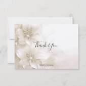 Elegant Ivory White Blume Danke Karte (Vorderseite)