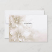 Elegant Ivory White Blume Danke Karte (Rückseite)