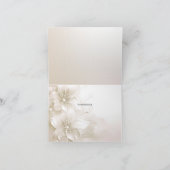 Elegant Ivory White Blume Danke Karte (Innenseite)