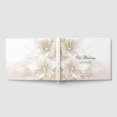 Elegant Ivory White Blume Gästebuch (Voll)