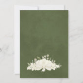 Elegant Ivory White Boho feierliche Hochzeit Einladung (Rückseite)