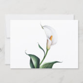 Elegant Ivory White Calla Lily Wedding Einladung (Rückseite)