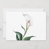 Elegant Ivory White Calla Lily Wedding Einladung (Rückseite)