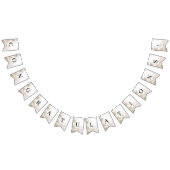Elegant Ivory White Flowers Bunting Flag Wimpelkette (Alle)