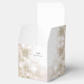 Elegant Ivory White Flowers Favor Box Geschenkschachtel (Geöffnet)