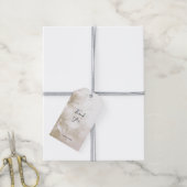 Elegant Ivory White Flowers Gift Tag Geschenkanhänger (Mit Garn)