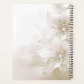 Elegant Ivory White Flowers Planner Planer (Rückseite)