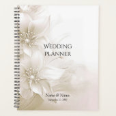 Elegant Ivory White Flowers Planner Planer (Vorderseite)