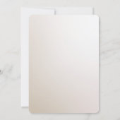 Elegant Ivory White Flowers Rehearsal Dinner Einladung (Rückseite)