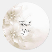 Elegant Ivory White Flowers Sticker (Vorderseite)