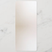 Elegant Ivory White Flowers Wedding Menu Menükarte (Rückseite)