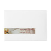 Elegant Ivory Yellow Roses Wrap Address Labels Rundum-Adressaufkleber (Vorderseite)