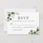 Elegant Ivy and Fern Wedding RSVP (Vorderseite)