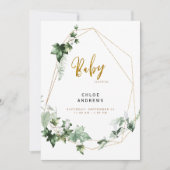 Elegant Ivy Foliage Glam Dusche Einladung (Vorderseite)