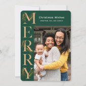 Elegant Jade Merry Pine Foto Weihnachten (Vorderseite)