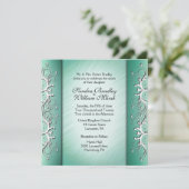 Elegant Jade Wedding Einladung (Stehend Vorderseite)