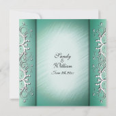 Elegant Jade Wedding Einladung (Rückseite)