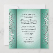 Elegant Jade Wedding Einladung (Vorderseite)