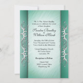 Elegant Jade Wedding Einladung (Vorderseite)