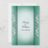 Elegant Jade Wedding Einladung (Rückseite)