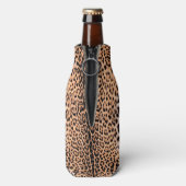 Elegant Jaguar Fur Benutzerdefinierte Vorlage Flaschenkühler (Flasche Rückseite)