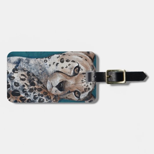 Elegant Jaguar Gepäckanhänger (Vorderseite horizontal)