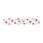 Elegant JAPAN Monogram Wedding Celebration Einladungsbanderole (Flach)