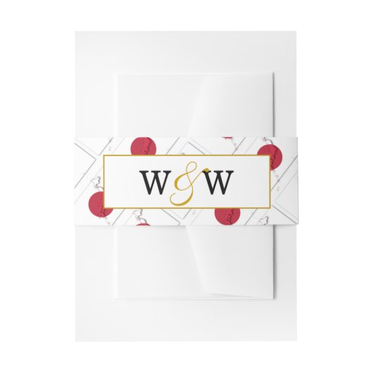 Elegant JAPAN Monogram Wedding Celebration Einladungsbanderole (Vorderseite Beispiel)