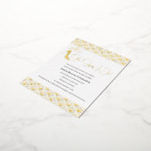 Elegant Japanese Bridal Shower Folie Einladungspostkarte (Gedreht)