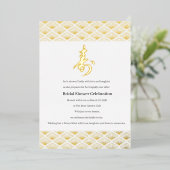 Elegant Japanese Bridal Shower Folieneinladung (Stehend vorne)