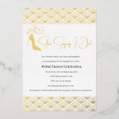 Elegant Japanese Bridal Shower Folieneinladung (Vorderseite)