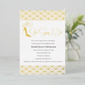 Elegant Japanese Bridal Shower Folieneinladung (Stehend vorne)