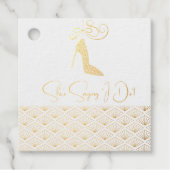 Elegant Japanese Bridal Shower Geschenkanhänger (Vorderseite)