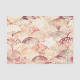 Elegant Japanese Folding Fan Watercolor Seidenpapier