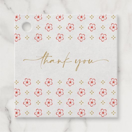 Elegant Japanese Plum Blossom  Geschenkanhänger (Vorderseite)