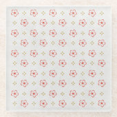 Elegant Japanese Plum Blossom Glasuntersetzer (Vorderseite)