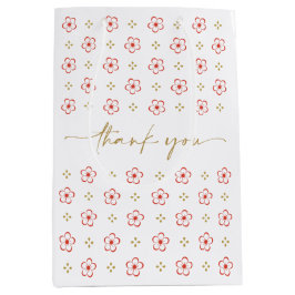 Elegant Japanese Plum Blossom Mittlere Geschenktüte