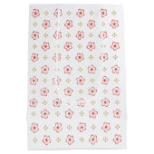 Elegant Japanese Plum Blossom  Mittlere Geschenktüte (Rückseite)