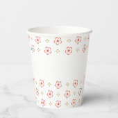 Elegant Japanese Plum Blossom Pappbecher (Rückseite)