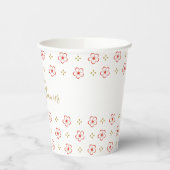 Elegant Japanese Plum Blossom Pappbecher (Links)