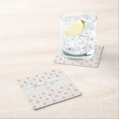 Elegant Japanese Plum Blossom Rechteckiger Pappuntersetzer (Vor Ort)