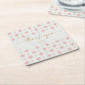 Elegant Japanese Plum Blossom Rechteckiger Pappuntersetzer (angewinkelt)