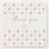 Elegant Japanese Plum Blossom Rechteckiger Pappuntersetzer (Vorderseite)